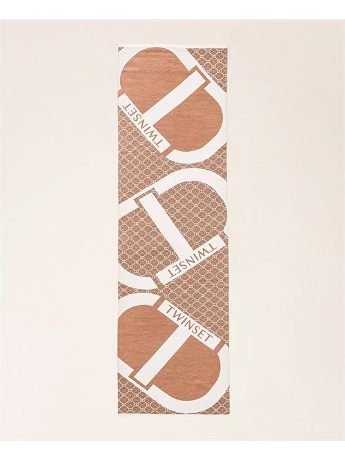 Stola in panno jacquard con logo TWINSET | TO5060/12538